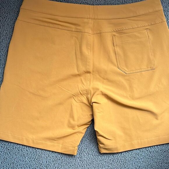 Stoic Men’s Performance Shorts Sz 38 Mustard Casual Dress Plain Front - Picture 4 of 9